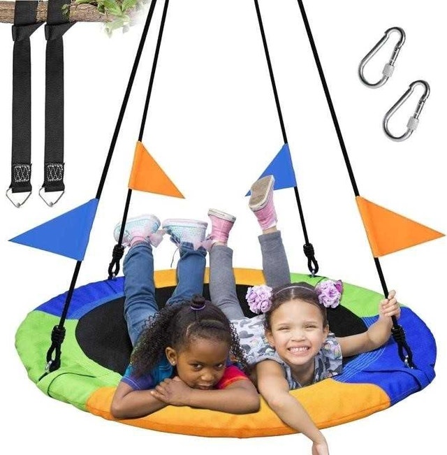 Kids Tree Swing 40" Saucer Swing Outdoor Hanging Swing