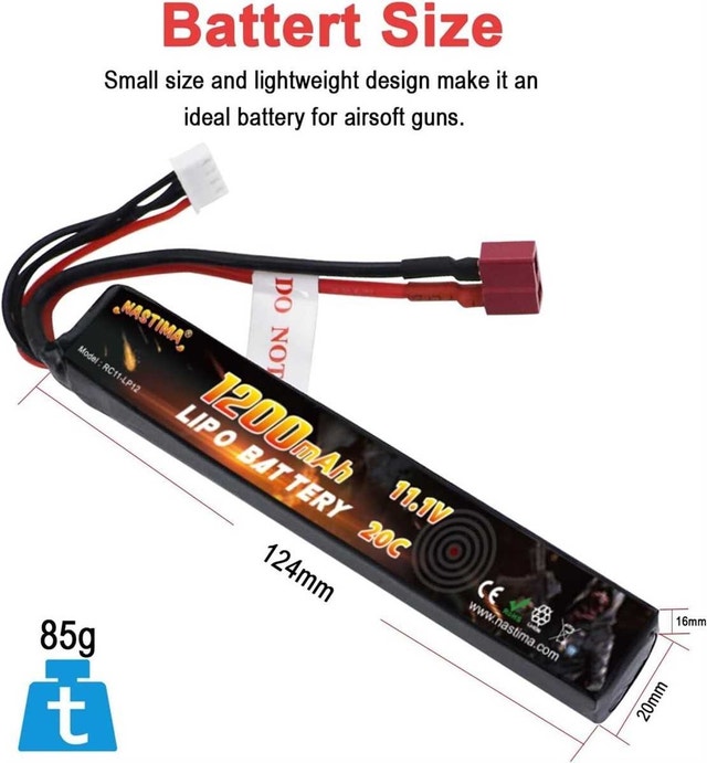 11.1V 1200mAh LiPo Airsoft Battery Deans T 20C (4 Avail) - photo 2