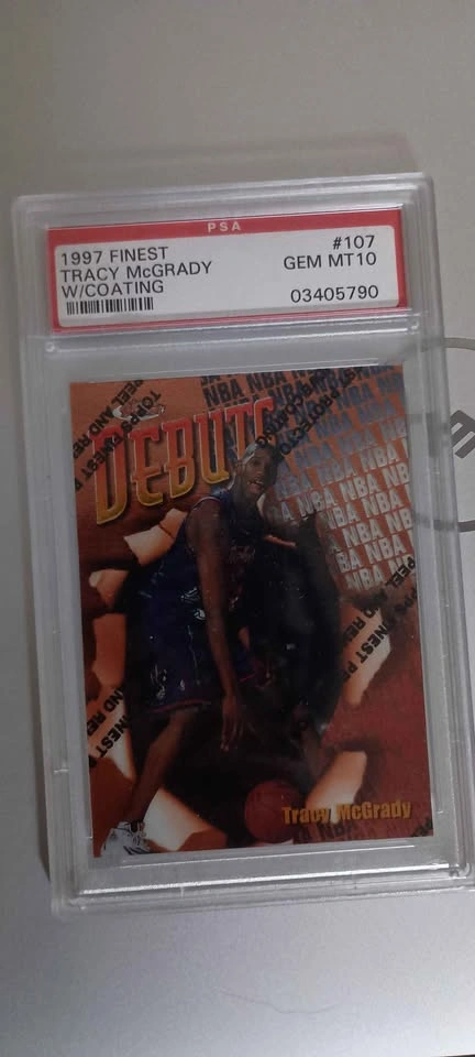 (Updated) 1997 Finest Tracy McGrady Rookie Card #107 Mint 10
