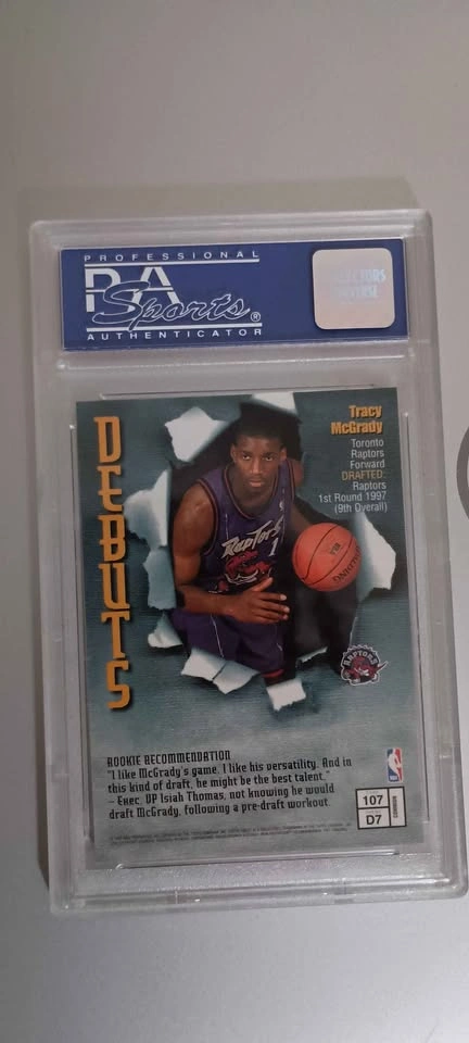 (Updated) 1997 Finest Tracy McGrady Rookie Card #107 Mint 10 - photo 2