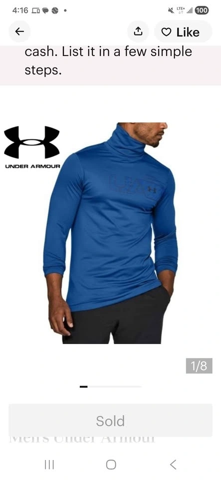 Men's Under Armour Coldgear Long Sleeve - Large - $45 - photo 2