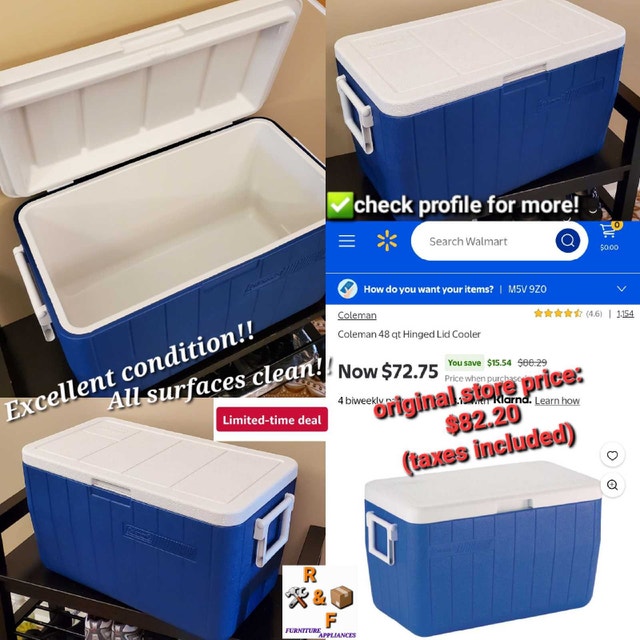 ✴️ Coleman Cooler 48 quart, Mint Condition