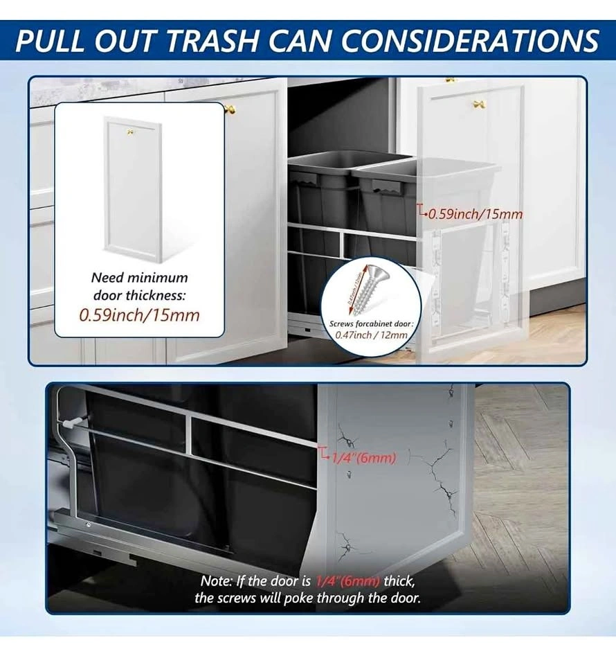 🏠 Pull-Out Double Trash Can Cabinet Kit (NEW) 🏠