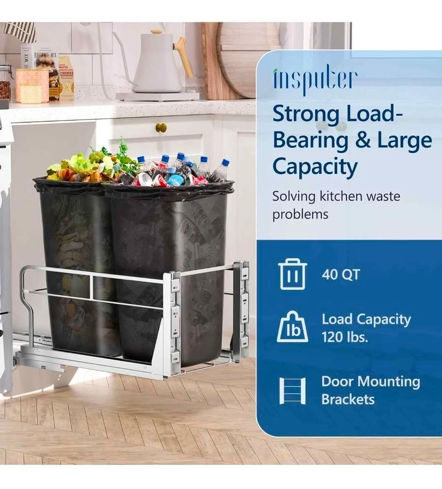 🏠 Pull-Out Double Trash Can Cabinet Kit (NEW) 🏠 - photo 5