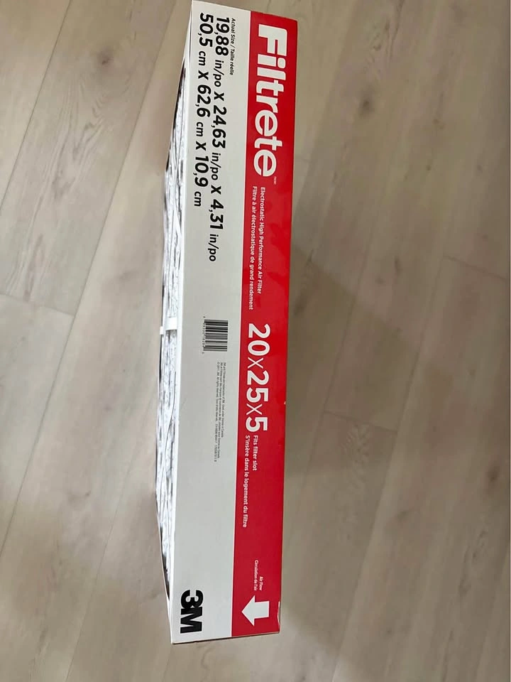 3M Filtrete Furnace Filter 20x25x5 - New