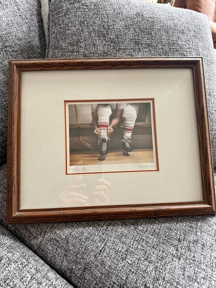 Ken Danby Lacing Up Hockey Framed Print