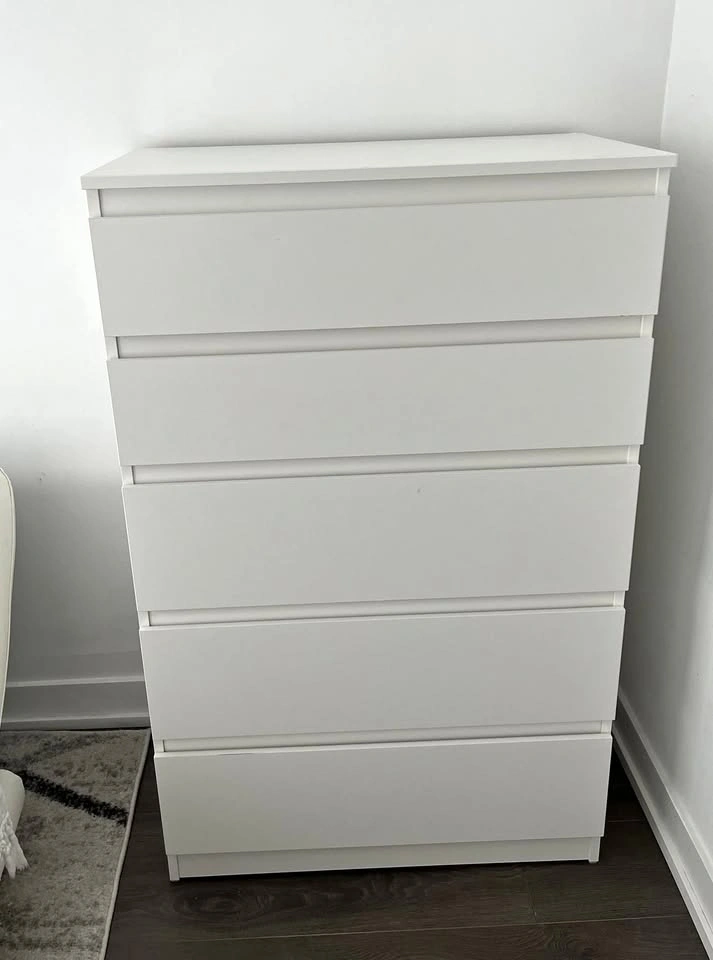 IKEA 5-Drawer Chest by Kullen, White