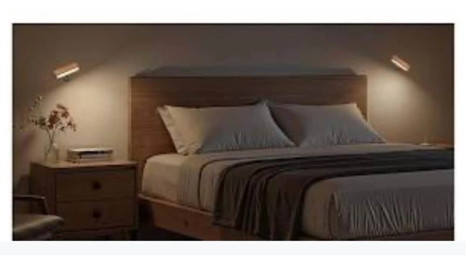 Magnetic Battery Operated Wall Sconce - Wood Finish (New/Open Bo - photo 2