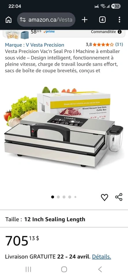 Vesta Precision Vac 'n Seal Pro I Vacuum Sealer (New) - photo 4