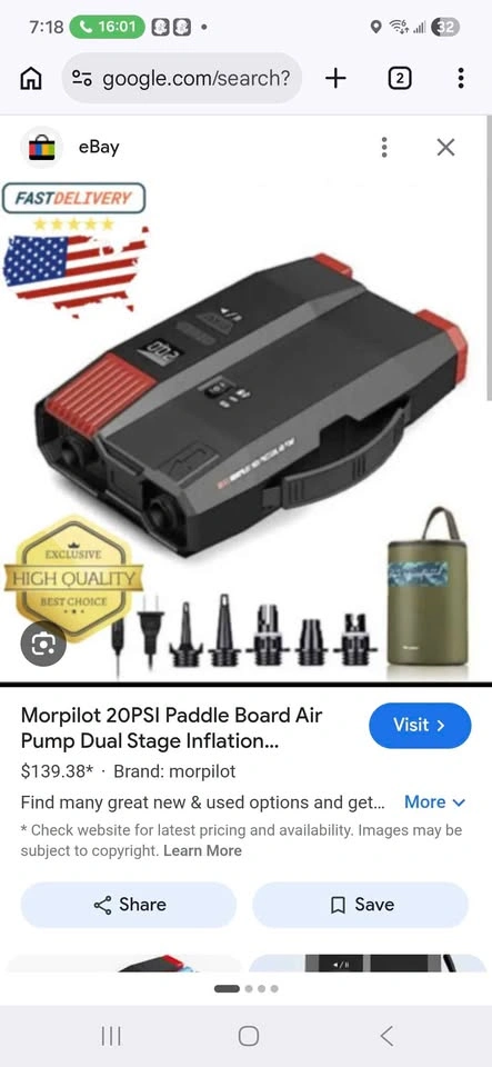 Morpilot 20PSI SUP Air Pump for Paddle Boards - photo 2