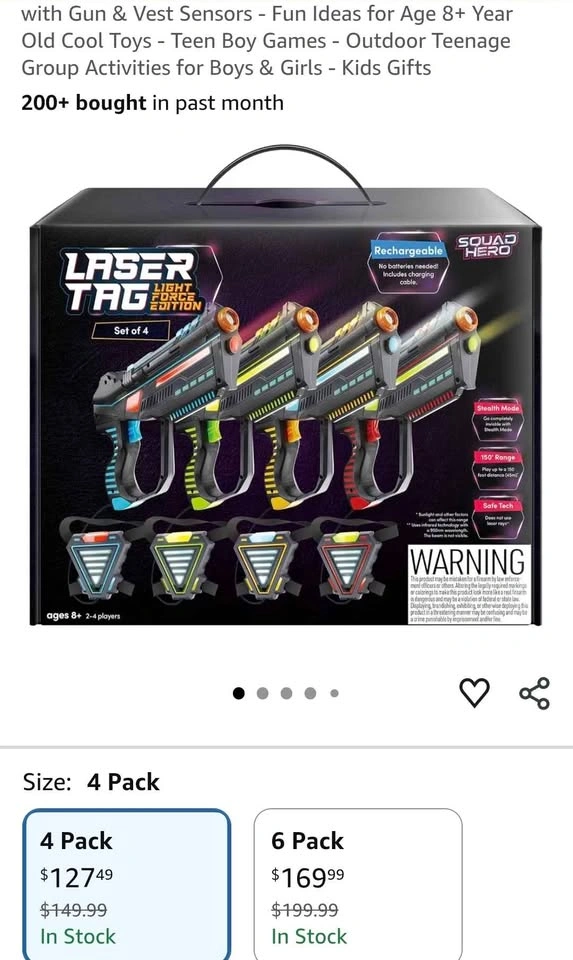 SQUAD HERO Laser Tag Light Force Edition Set of 4 - photo 2