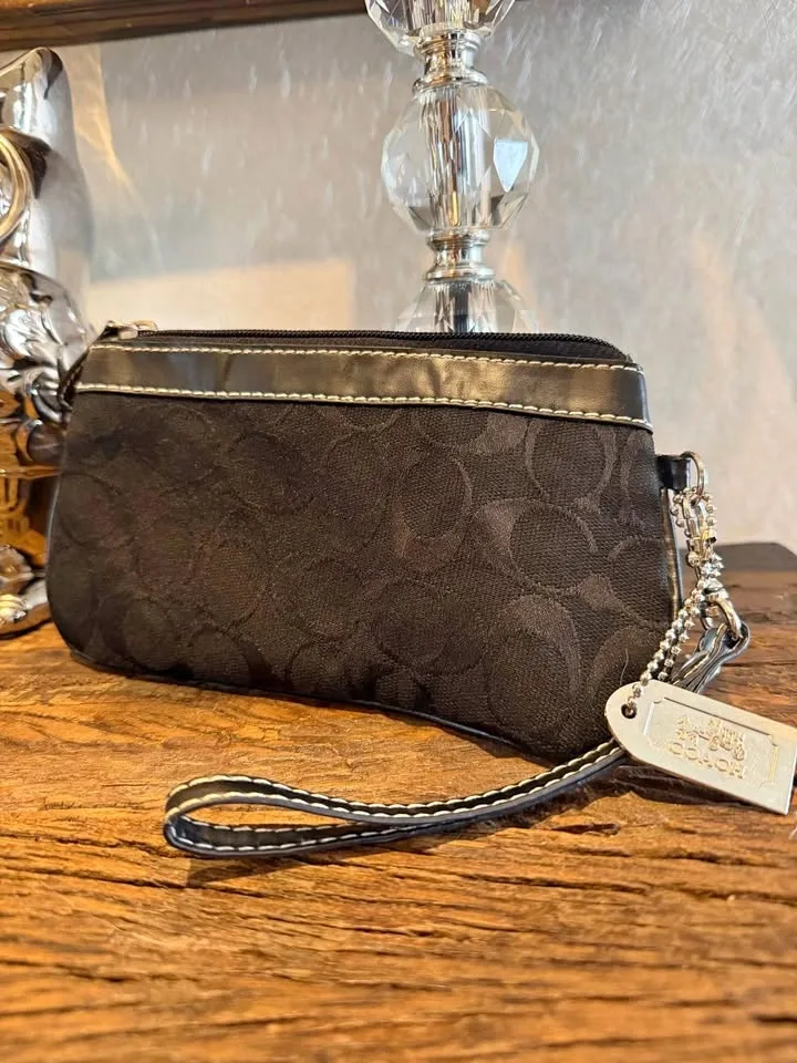Black Coach Wristlet