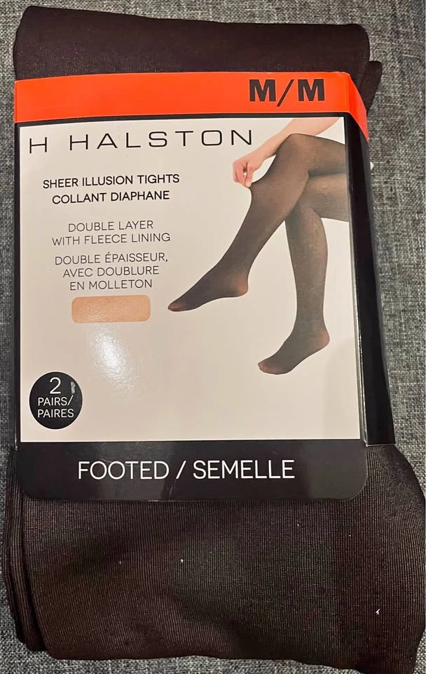 Fleece Lined Tights - Medium, Black