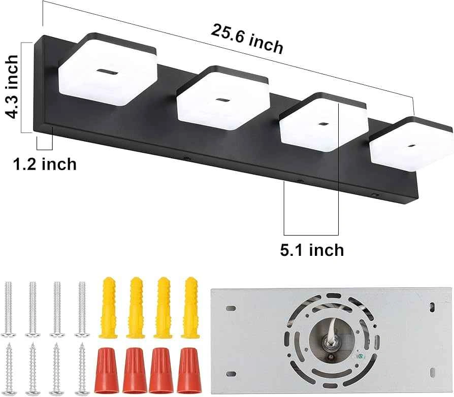 3 Colors Dimmable Black Vanity Lights - photo 5