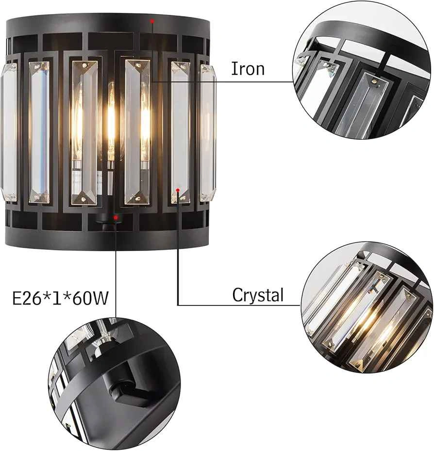 Modern Crystal Wall Sconce 1xE26 - photo 4