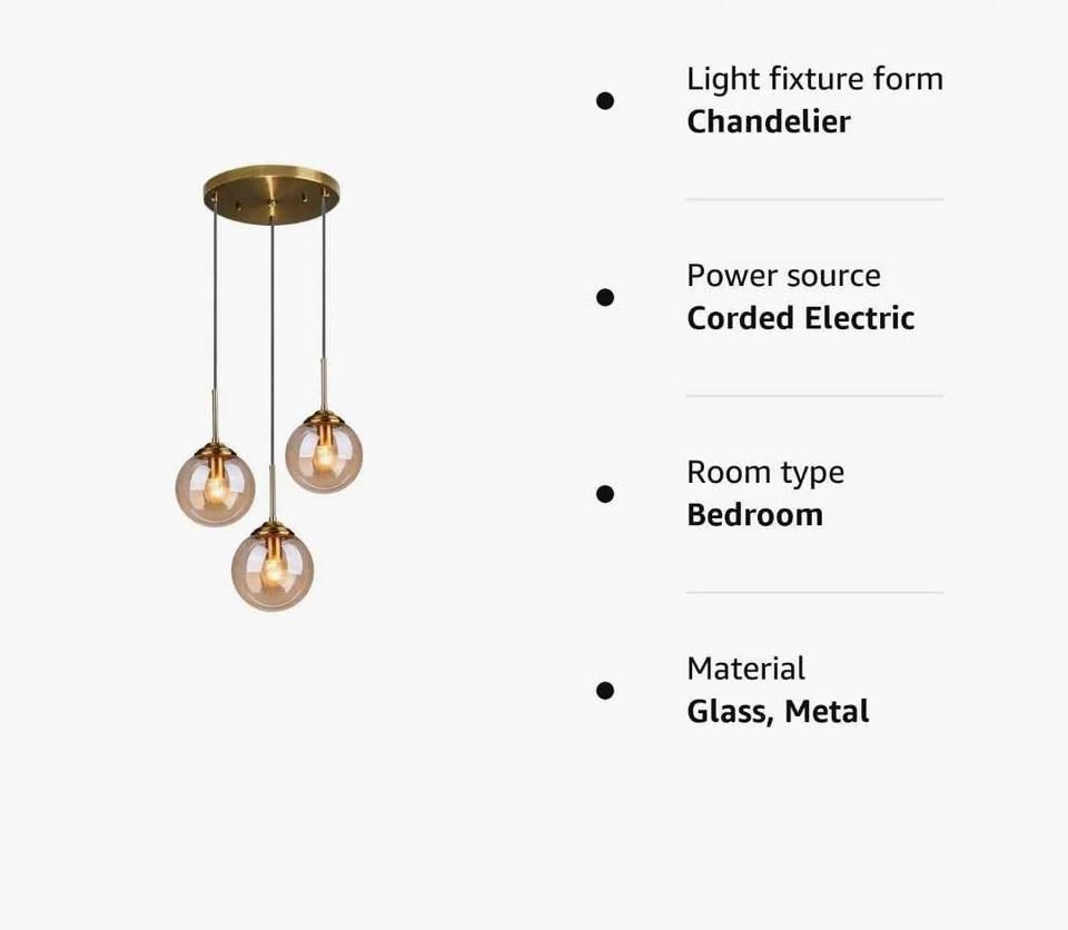 HXD Global Industrial Retro Loft 3-Way Pendant Light - photo 3