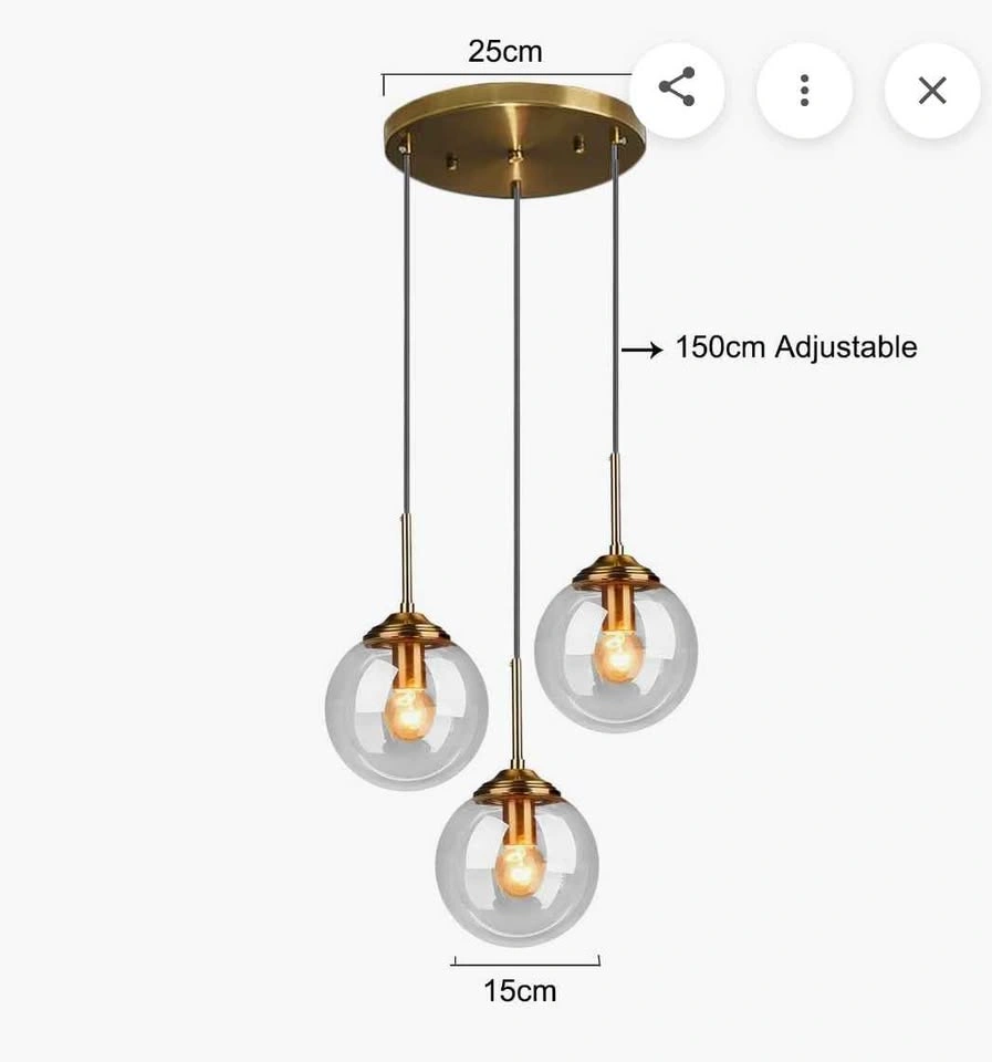 HXD Global Industrial Retro Loft 3-Way Pendant Light - photo 4