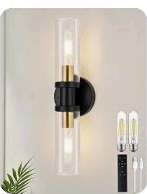 Battery Operated Wall Sconces Set of 2