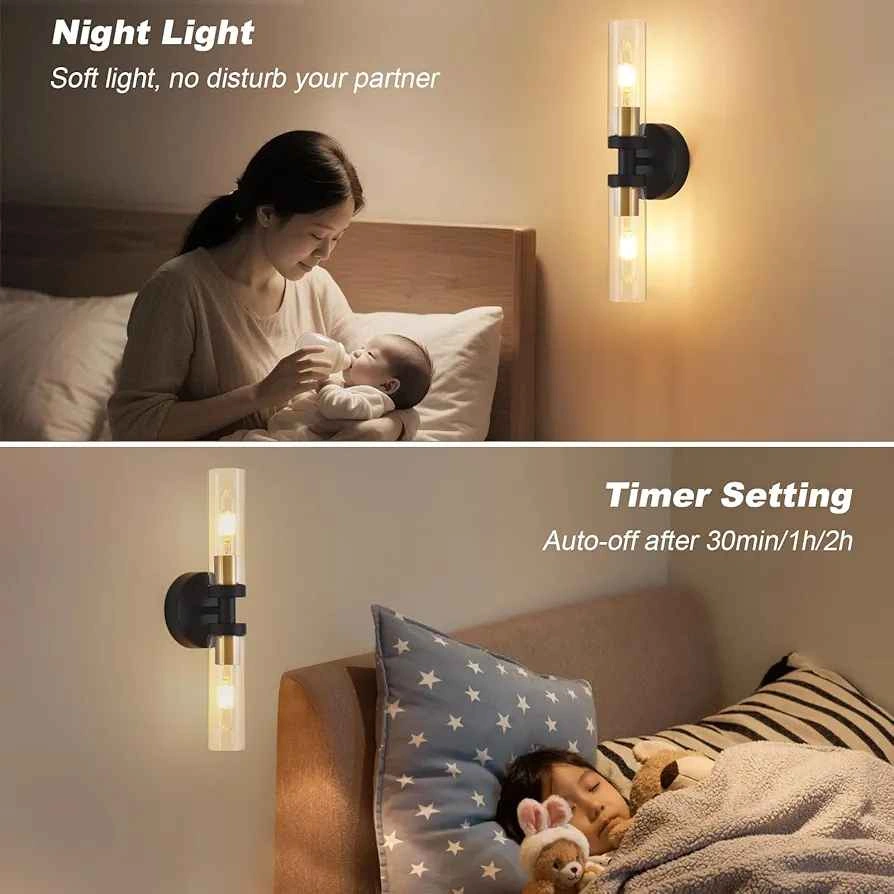 Battery Operated Wall Sconces Set of 2 - photo 5
