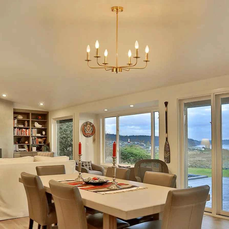 Modern Farmhouse Gold Chandelier - photo 2