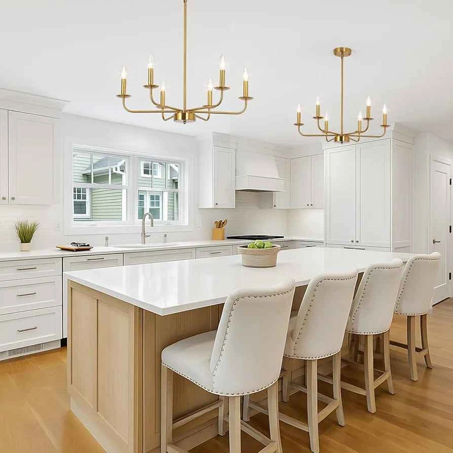 Modern Farmhouse Gold Chandelier - photo 3