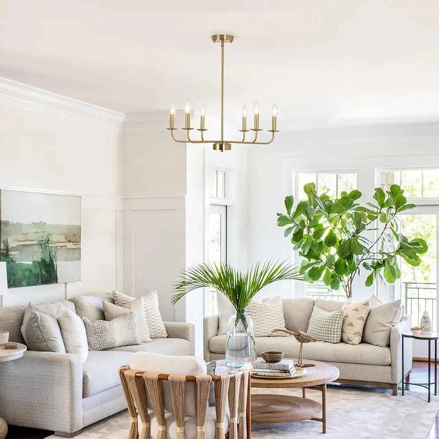 Modern Farmhouse Gold Chandelier - photo 5