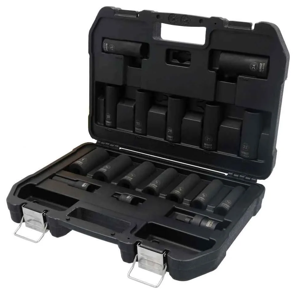 DEWALT 17PC Mixed SAE/MM Deep Impact Socket Set image indicator(2)