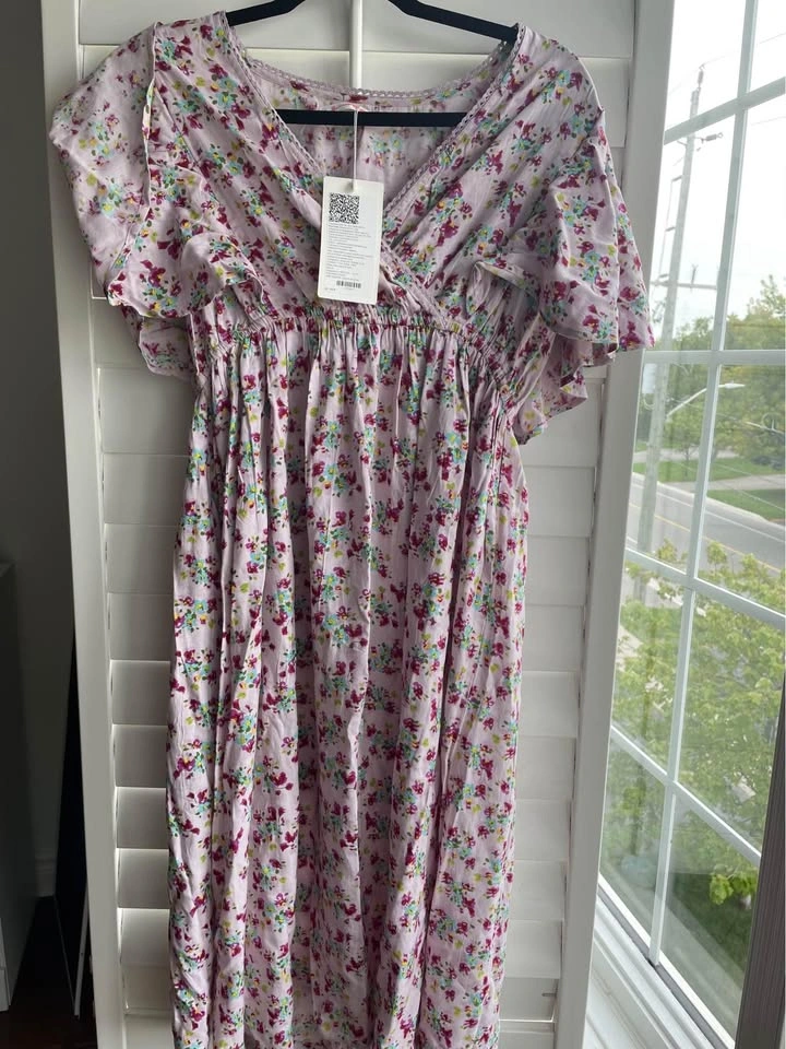 Maternity dress with pocket and zipper for nursing - photo 2