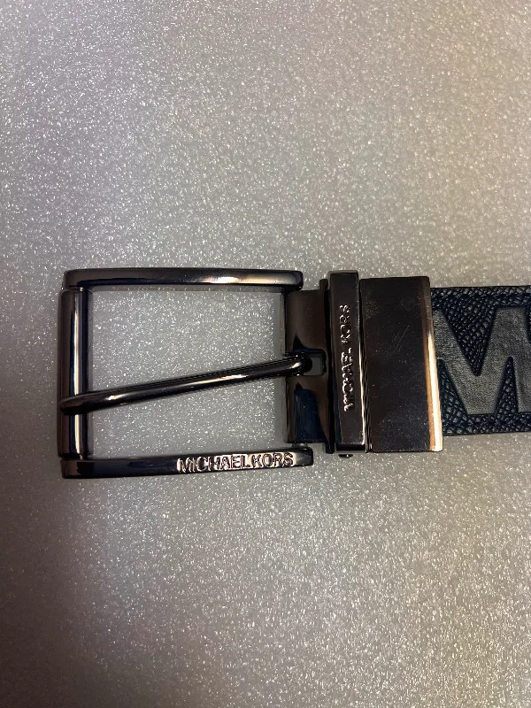 Brand new Micheal Kors Embossed Blue Adjustable Leather Belt thumbnail