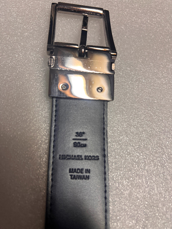 Brand new Micheal Kors Embossed Blue Adjustable Leather Belt - photo 5