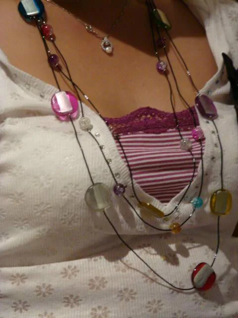 Multi-Layers Colorful Plastic Beads Necklace thumbnail