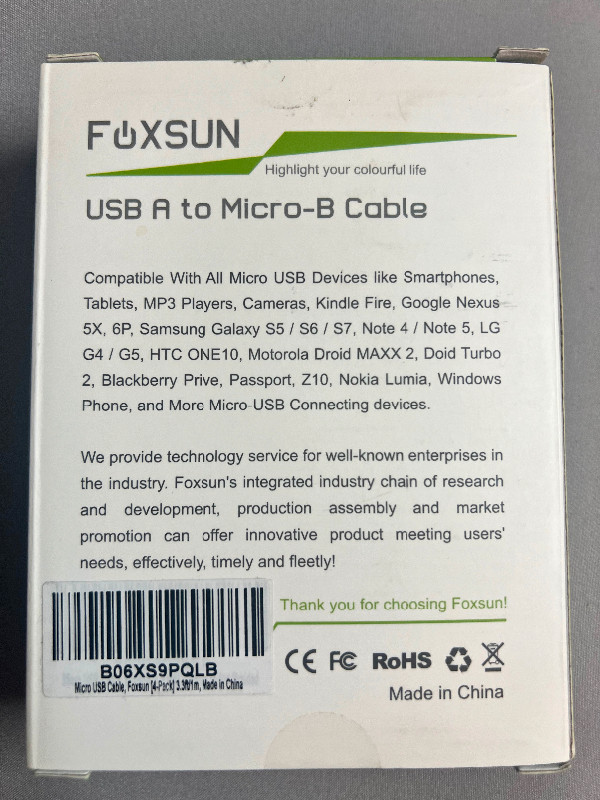 Foxsun Micro USB Charging Cable 4-Pack - photo 2