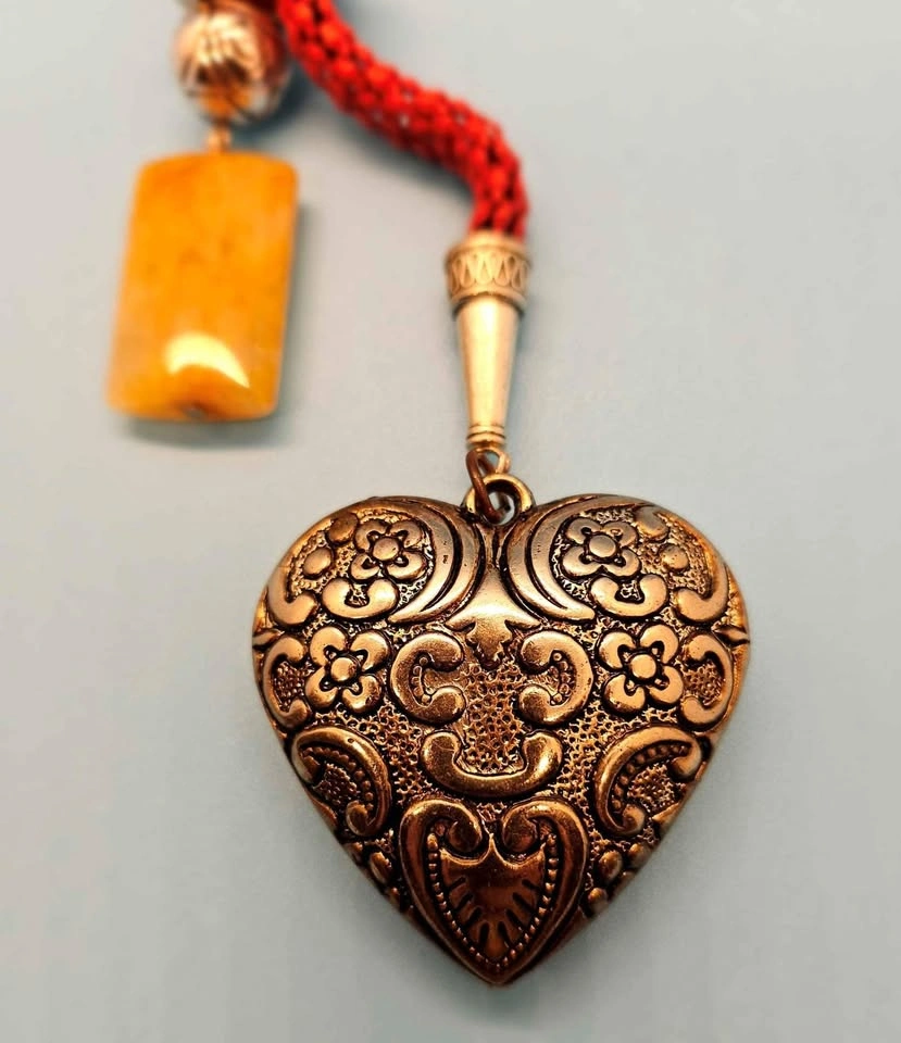 Handmade Tie Style Necklace - Heart Pendant - photo 2