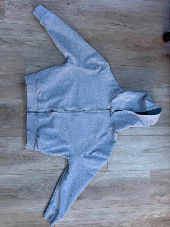 ZARA Gray Full-Zip Hoodie M