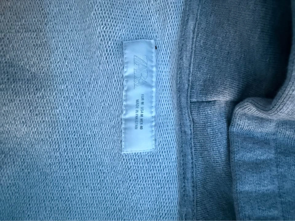 ZARA Gray Full-Zip Hoodie M - photo 3