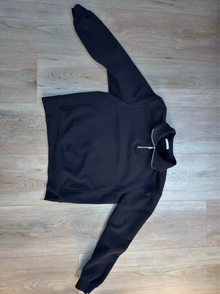Zara Black Quarter Zip Pullover M