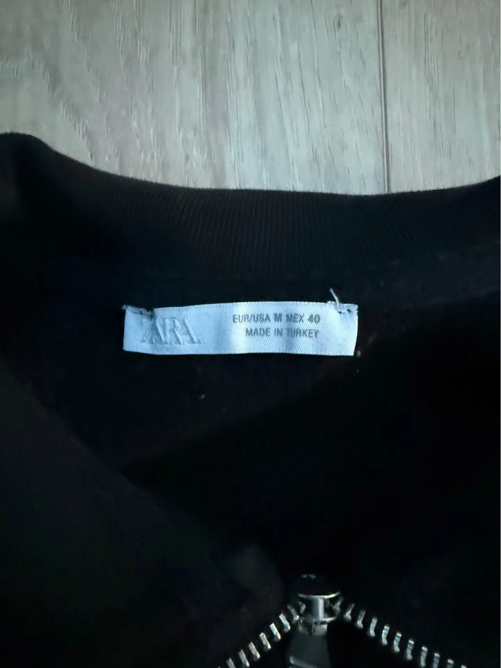 Zara Black Quarter Zip Pullover M - photo 2