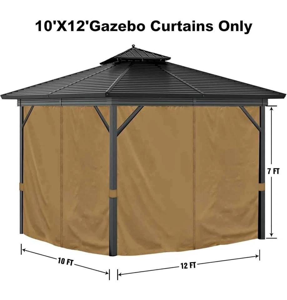 Brand New Gazebo Curtains (10x12ft, Khaki)