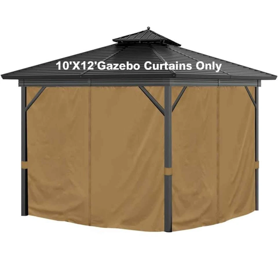 Brand New Gazebo Curtains (10x12ft, Khaki) - photo 2