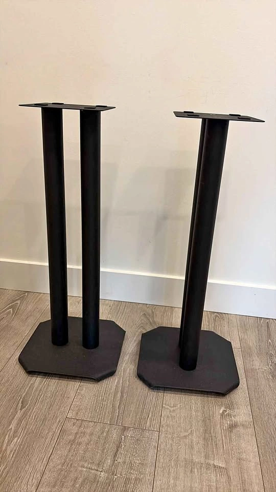 Black Metal Speaker Stands Pair