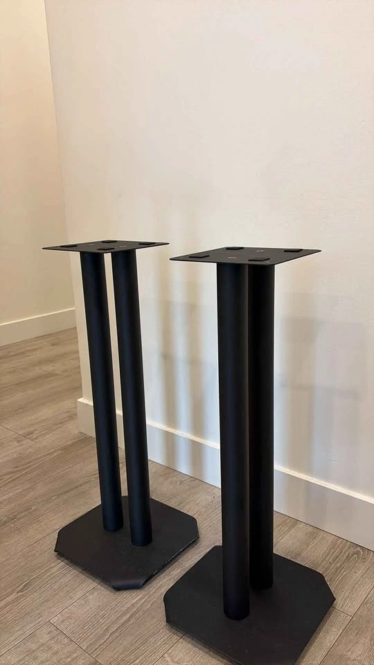 Black Metal Speaker Stands Pair - photo 2