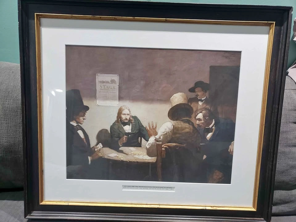 Framed print of Wild Bill Hickok at Cards