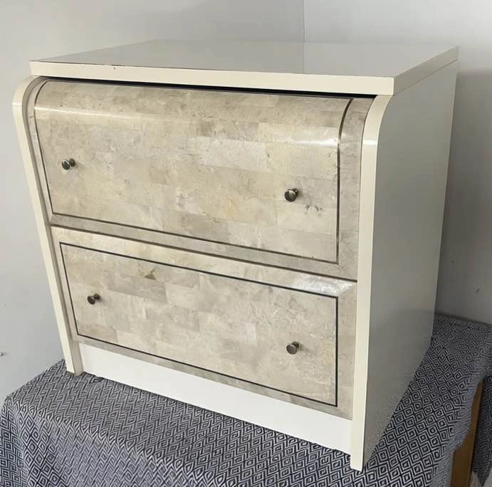 2-Drawer Nightstand / Accent Cabinet - Stone Mosaic Front - photo 2
