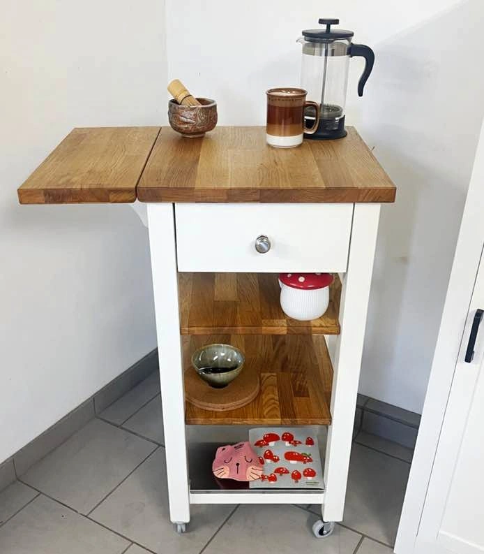 IKEA STENSTORP Kitchen Cart / Island – Solid Wood Top