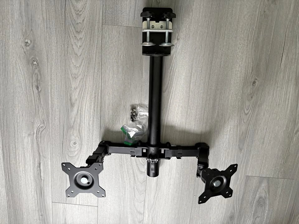 Amazon Basics Heavy Duty Dual Monitor Arm - Desk Mount