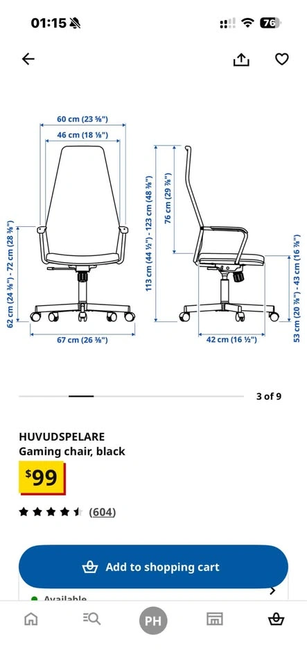 Ikea Huvudspelare Office Chair - photo 3