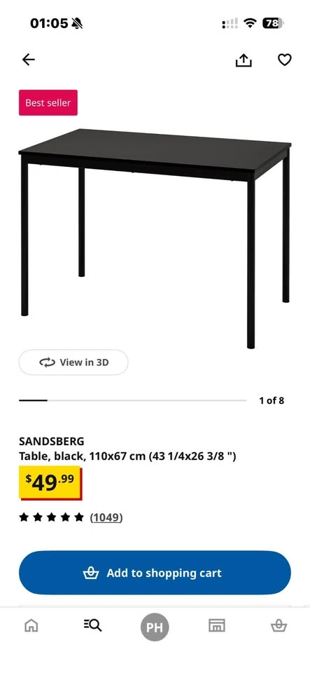 Ikea Sandsberg Table - photo 2
