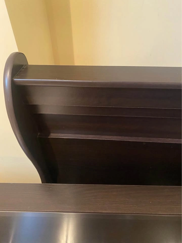 Dark Brown Wood Sleigh Bed Frame - photo 5