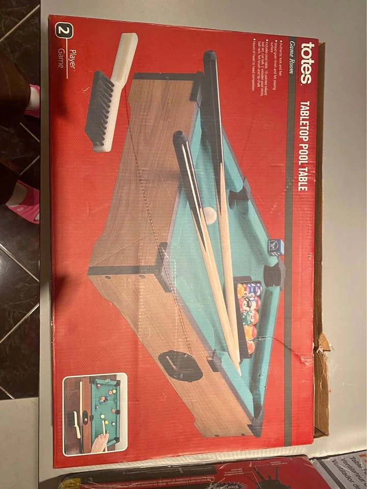 totes Tabletop Pool Table 2 Player Game