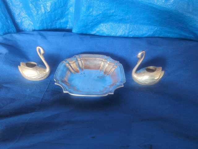 Brass Swan Set